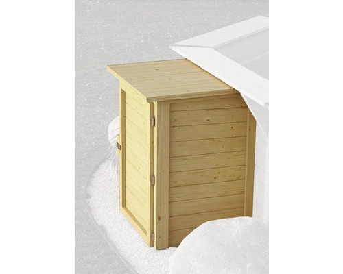 Boîte de rangement pour équipement pour piscine 87x121x74 cm traité en autoclave par imprégnation