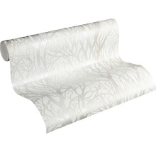 Papier peint intissé 30094-1 Attractive 2 forêt blanc argent