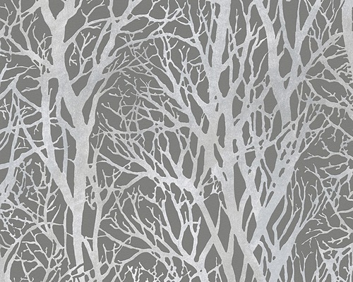 Papier peint intissé 30094-3 Attractive 2 forêt gris argent Papier peint avec motif d''arbre