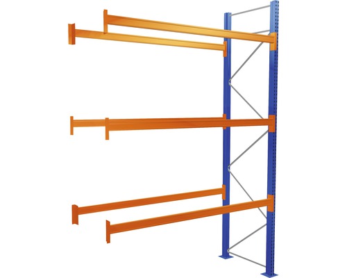 Schulte Palettenregal Anbauregal mit 4 Ebenen 1 Feld 270 cm für Paletten bis 730 kg Tragkraft 8390 kg