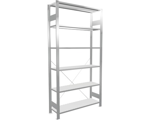 Schulte Étagère de bureau étagère de base système empilable MULTIplus85 1000 x 2000 x 300 mm RAL 7035 gris clair capacité de charge 1400 kg