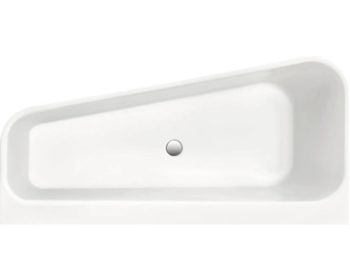 Rechteckige Badewanne von oben mit Abfluss