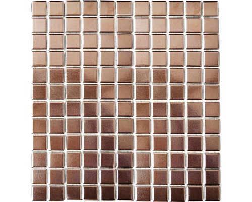 Mosaïque en céramique MM Copper 32,7x30,2 cm Carreau de mosaïque avec motif carré