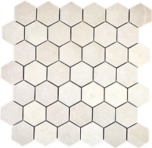 Mosaïque avec éléments hexagonaux