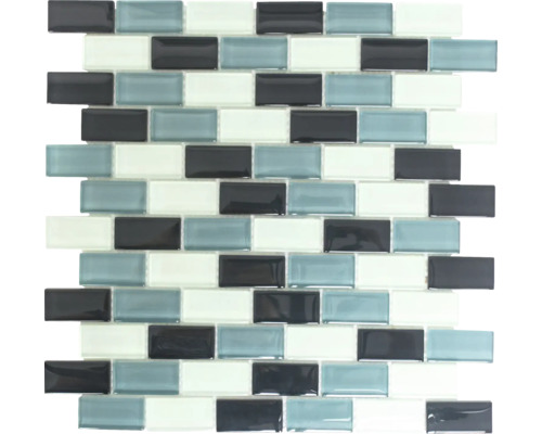 Mosaïques de verre de cristal XCM B825 2.5x5 cm Panneau de mosaïque en verre avec pierres rectangulaires