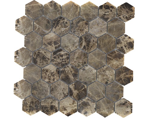 Mosaïque en pierre naturelle MOS HXN 2909 29,8x30,5 cm Carreaux de mosaïque en marbre de forme hexagonale