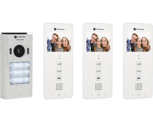 Smartwares Video Türsprechanlage mit Aussenstation und Innenstationen