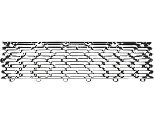 Pièce d'expansion florco long 40x10 cm gris Grille métallique avec ouvertures oblongues