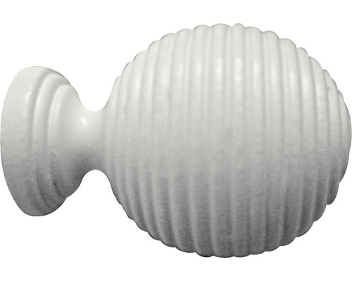 Embout sphère avec rainure pour Laque Blanc blanc Ø 28 mm 1 pce