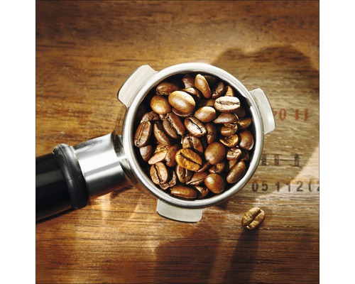 Glasbild Kaffee Arabica II 30x30 cm