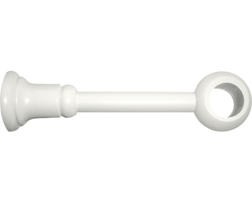 Support 1 branche pour Laque Blanc blanc Ø 28 mm 8 - 18 cm de longueur 1 pce
