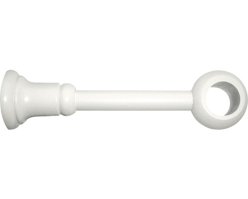 Support 1 branche pour Laque Blanc blanc Ø 28 mm 8 - 18 cm de longueur 1 pce Support de tringle à rideaux pour montage mural