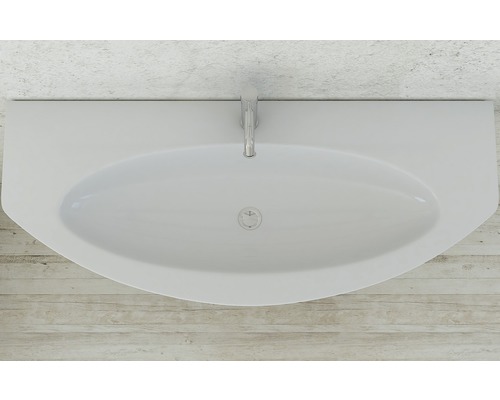 Vasque pour meuble en fonte minérale Eden 122 cm blanc