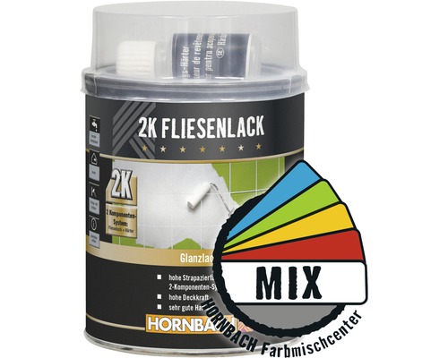 2K Fliesenlack Dose mit Härter und Farbmischcenter Logo