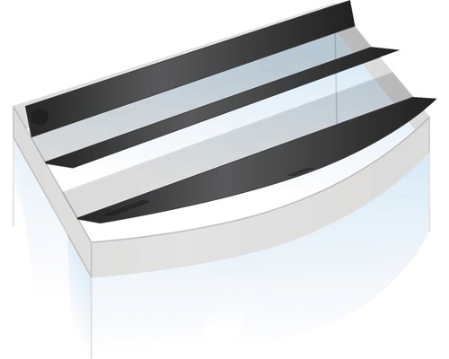 Detailansicht eines Aquariums mit schwarzer Abdeckung