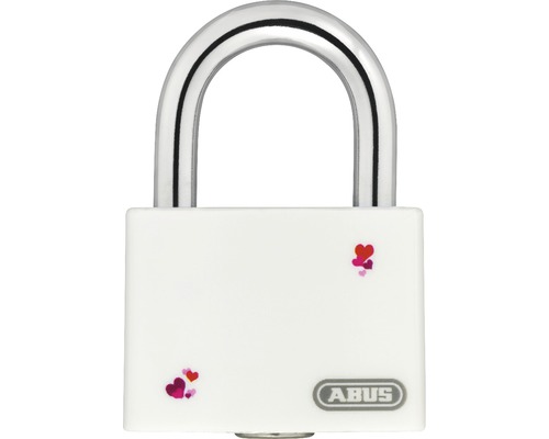 Vorhängeschloss mit Herzen und ABUS Logo