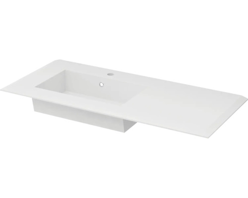 Vasque pour meuble en fonte minérale Baden Haus Bellagio gauche 106x46 cm blanc mat 50213