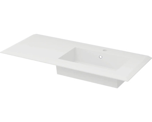 Vasque pour meuble en fonte minérale Baden Haus Bellagio droite 106x46 cm blanc mat 50214