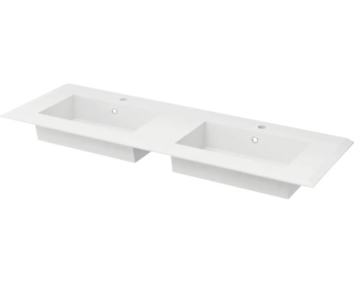 Vasque pour meuble en fonte minérale Bellagio 141 cm blanc