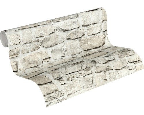 Tapetenrolle mit Steinwandmuster