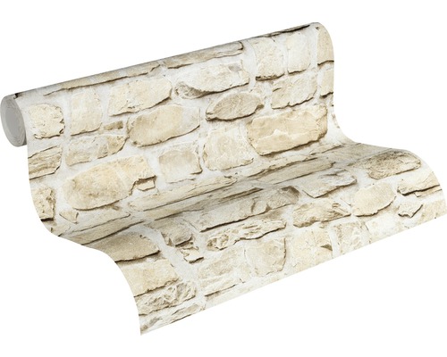 Rouleau de papier peint avec motif de mur en pierre