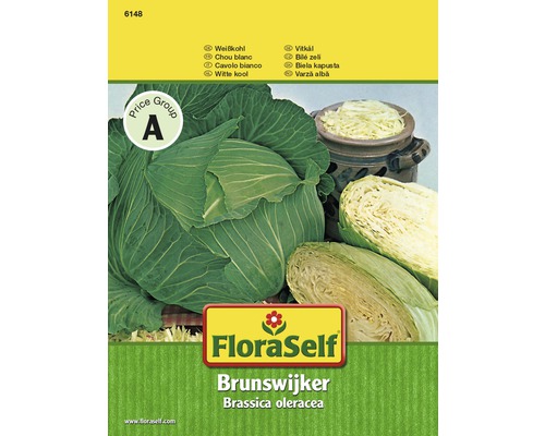 Weisskohl 'Brunswijker' FloraSelf samenfestes Saatgut Gemüsesamen