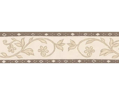 Bordüre 5241-71 Only Borders 9 Cappuccino Ranke creme braun 5 m x 13 cm