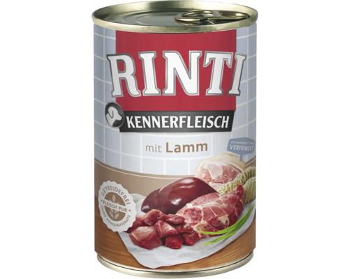 Pâtée pour chien, RINTI Kennerfleisch agneau boîte de 400 g