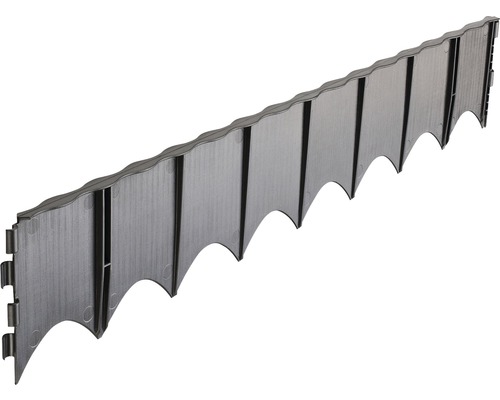 Bordure de pelouse GARANTIA Edgar 450x13 cm anthracite Bordure de gazon en plastique