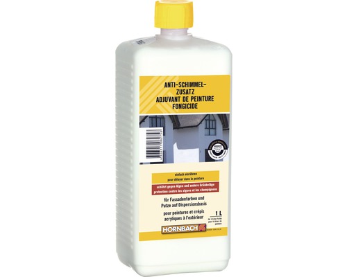 Additif anti-moisissures HORNBACH extérieur 1 l Additif anti-moisissure pour peintures de façade et enduits, 1 litre