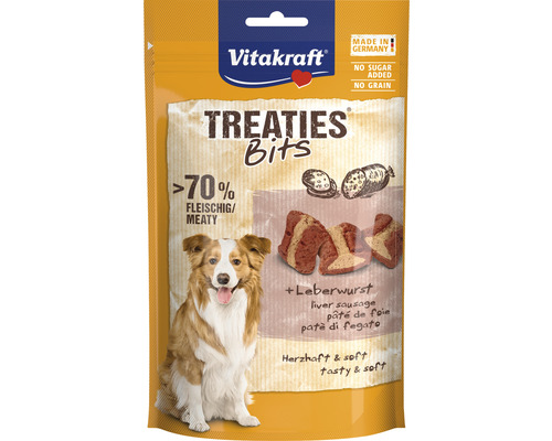 Vitakraft En-cas pour chiens Treaties Bits saucisse de foie, 120 g