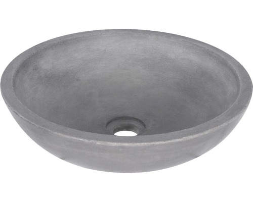 Rundes Aufsatzwaschbecken aus Beton
