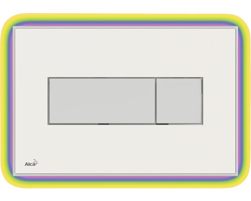 Alca Betätigungsplatte Platte weiss glänzend / Taster chrom glänzend M1470-AEZ114