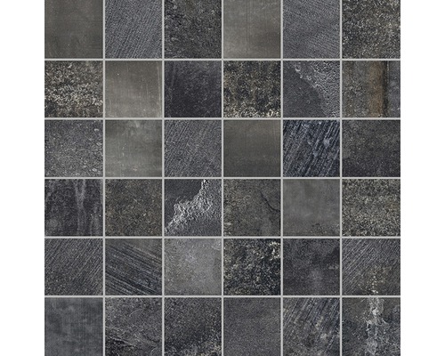 Mosaikfliese Boldstone grau/anthrazit 30x30 cm Mosaikfliese mit matter Oberfläche aus Steinzeug
