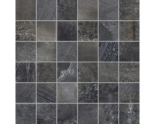 Carrelage mosaïque Boldstone gris/anthracite 30x30 cm