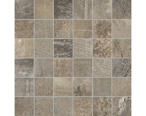 Mosaikfliese Boldstone beige/braun 30x30 cm