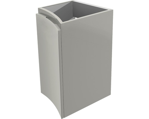 Meuble bas Baden Haus Vague largeur 34 cm gris clair à haute brillance déjà monté 54856