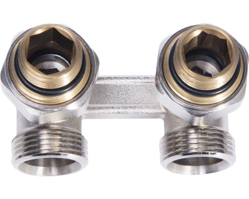 Double raccord coudé en métal