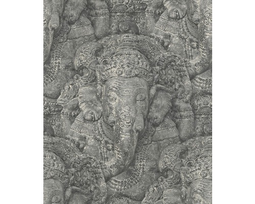 Papier peint intissé 525502 Crispy Paper Ganesha noir