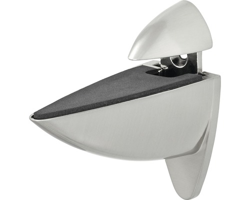 Dolle Attache en métal kit Ara réglable 6 - 25 mm couleur acier inoxydable 2 pièces Support d''étagère en métal