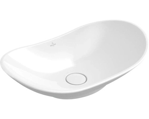 Lavabo à poser Villeroy & Boch My Nature 61cm 411060 blanc avec revêtement