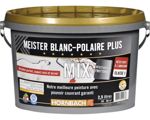 Seau de peinture d''intérieur Meister Blanc Polaire Plus 2,5 litres