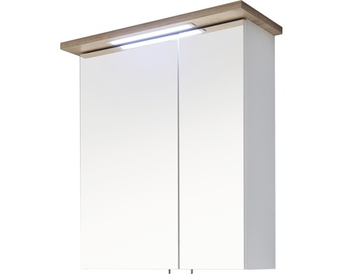 Armoire de toilette pelipal Noventa Cesa I 60 cm blanc 2 porte LED