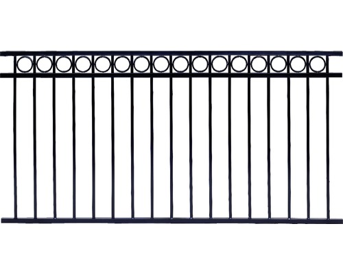 Panneau de clôture ALBERTS Circle 200 x 100 cm noir