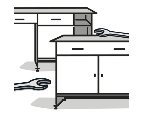 Küpper Montage Werkbank 120cm + 170cm oder Standschrank