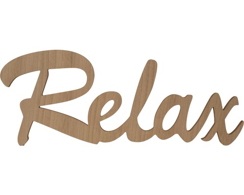Schriftzug Relax holzfarben 76x29 cm Schriftzug Relax holzfarben 76x29 cm