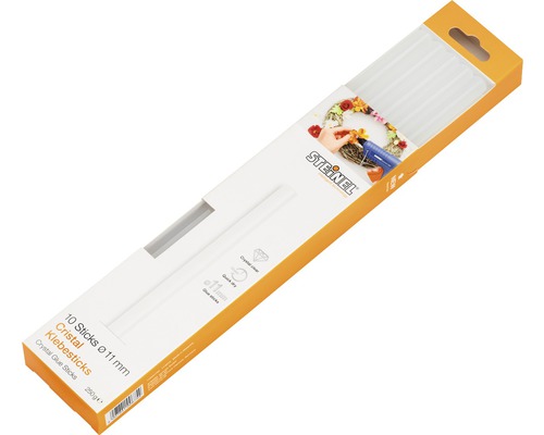 Steinel Bâtons de colle Ø 11 mm Cristal pack de 10 Paquet de dix bâtons de colle transparents de onze millimètres de diamètre