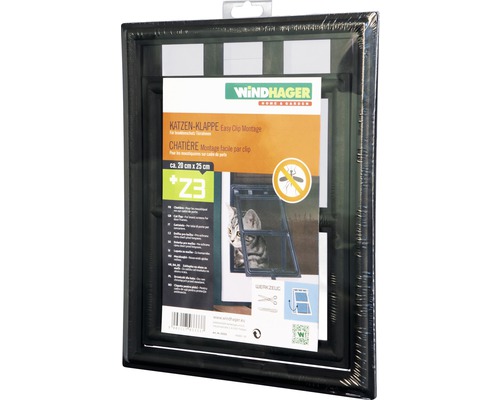 Chatière Windhager avec montage Easy Clip, environ 20 cm x 25 cm