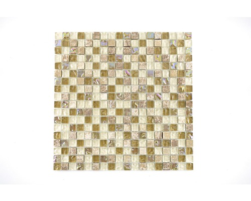 Mosaïque en pierre naturelle XCM M750 30x30 cm Carreau de mosaïque avec des éléments carrés