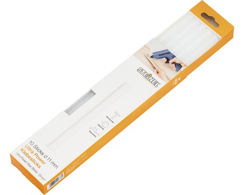 Steinel Bâtons de colle Ø 11 mm Ultra Power pack de 10 Paquet de bâtons de colle Steinel Ultra Power, diamètre onze millimètres, dix pièces